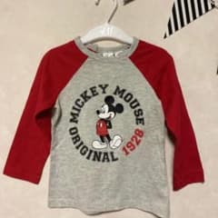 【80】Disne×H&M ミッキーTシャツ  ロンT 保育園 男の子 女の子のサムネイル