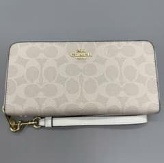 COACH 新品 ホワイトシグネチャー 上品 長財布 C4452