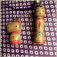 헬로 키티 코케시 스트랩 2 개 세트