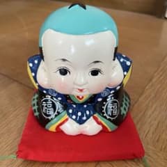 ★昭峰作 福助人形 縁起物 商売繁盛 陶器 福助人形 陶器 縁起物 | アンティーク家具と喫茶キャバレーのネット