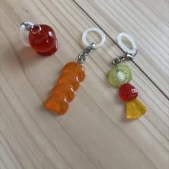 フルーツデザインアクリルキーホルダー3個セットのサムネイル