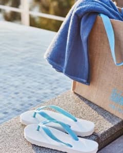 ハレクラニ沖縄 ビーチサンダル レディース メンズ　ペアセット　ホワイト