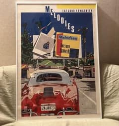 オリジナル 山下達郎x 鈴木英人1983年『MELODIES』店頭用告知ポスターのサムネイル