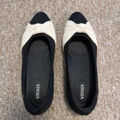 たかぱんさん専用！VIVAIA フラットシューズ ブラック×ホワイト 36 たかぱんさん専用！VIVAIA フラットシューズ ブラック×ホワイト 36