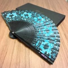 石川五右衛門様お取置き★ANNA SUI★扇子★ブルーグリーン★のサムネイル