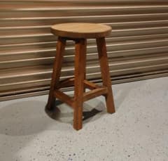 木製 丸イス スツール ハンドメイド 座面高44cm - メルカリ