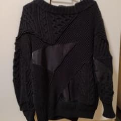 早い者勝ちsacaiブラック宇宙柄長袖ニット 黒4新品50%of sacai INTERSTELLAR ニット セーター - メルカリ