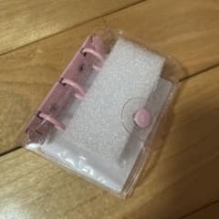 ミニ 3穴 バインダー ピンク ラメ入り クリアカバーのサムネイル