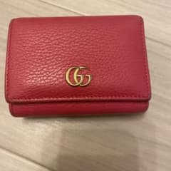 GUCCI GGロゴ ピンクレザー三つ折り財布のサムネイル