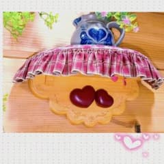 ⭐️アメリカンカントリー雑貨❤️ぷっくりハートの半円波波シェルフ