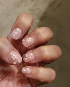 桜の花柄 ネイルチップ 10個セットのサムネイル