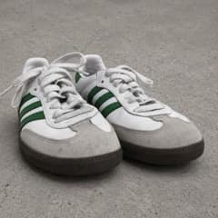 【美品】adidas samba OG ホワイト×グリーンのサムネイル