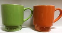 【美品】ル・クルーゼ マグカップ セット オレンジ グリーンのサムネイル