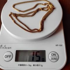 18k喜平ネックレス‥15㌘約59㎝ - メルカリ