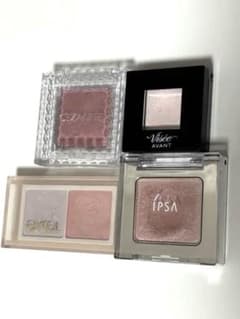 Cool Summer type: Visee, IPSA, Excel, Cezanne eyeshadow 4-piece set