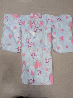 キッズ 浴衣ドレス 5-6才用 バラ柄のサムネイル