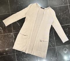 FOXEY 長袖ロングカーディガン ベージュ 定番 38 - メルカリ