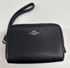 COACH ブラックレザー コインケース CW906 ミニポーチ - メルカリ