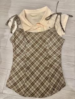 ANDMARY Dafne check set up beigeのサムネイル