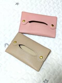 ✮美品 ポケットティッシュケース 2個セット PUレザーのサムネイル
