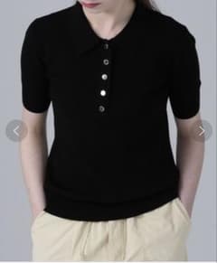 Daniel Wellington 半袖　ニットポロシャツ M ブラックのサムネイル