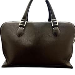 Pelle Morbida Briefcase, 2-compartment, Large Capacity, Maiden Voyage, Black, Grained Leather