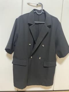 FREAK'S STORE ダブルテーラードジャケット 半袖 ブラックのサムネイル
