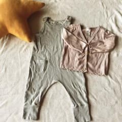 H&M セット　オーバーオール☆カーディガン☆ 62cmのサムネイル