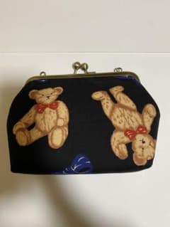 ハンドメイド　がま口ハンドバック　ポーチのサムネイル