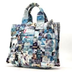 PORTER　ミニトートバッグ BEAMS BOY 別注 サーフ柄 青 PORTER ミニトートバッグ BEAMS BOY 別注 サーフ柄 青 - メルカリ