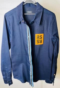 RAF SIMONS RSパッチ シャツ XS ネイビー - メルカリ