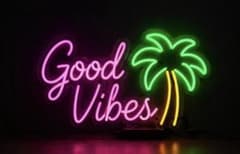 ネオンライト Good Vibes ヤシの木 お部屋ライト 間接照明 店舗用 