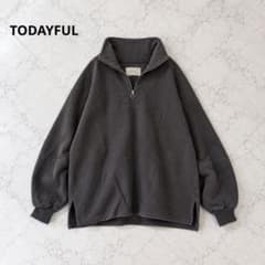 美品】TODAYFUL アノラックウォッシュドスウェット ハーフジップ F 