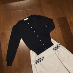 お値下げ！Feroux フェルゥ トップス カーディガン ネイビー 長袖 2 Mのサムネイル