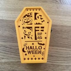 ハロウィン 棺桶型 木製ボックス 小物入れのサムネイル