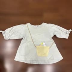 キッズ 120 すみっコぐらし 5分丈Tシャツ　淡いグリーンのサムネイル