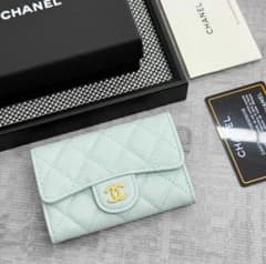CHANEL 三つ折り財布 ミントグリーン - メルカリ