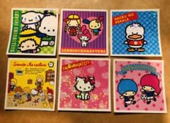 サンリオキャラクターズ ラメ入り キラキラシール ステッカー 6枚セットのサムネイル