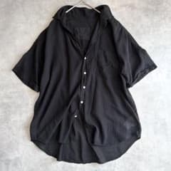 フランク＆アイリーン ROSE コットンボイル シャツ 黒USA 希少S日本L フランク＆アイリーン ROSE コットンボイル シャツ 黒USA 希少S日本L