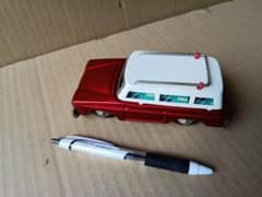 当時物 箱付 ブリキ ミニカー TRAVELLING CAR 中国製 昭和レトロのサムネイル