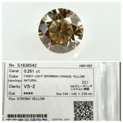 【価格交渉商品】0.261ct F.L.B-ish.O.YELLOW,VS2 ダのサムネイル