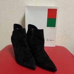 未使用品　GINZA kanematsu  ギンザ カネマツ ショートブーツ　黒のサムネイル