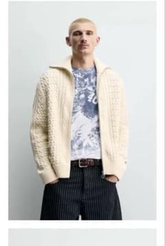 ZARA Champion コラボ XL ケーブルニットセーター - メルカリ