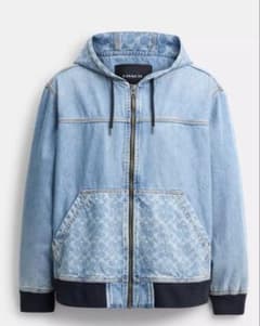 希少　coach シグネチャー　デニム　ジップ　ジャケットのサムネイル