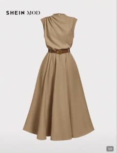SHEIN MOD ノースリーブ フレアドレス　同伴に◎のサムネイル