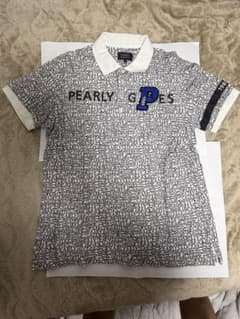 PEARLY GATES ポロシャツ 総柄 ホワイト ネイビー サイズ5 - メルカリ