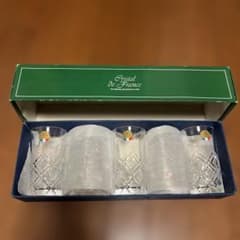 Cristal de France カットクリスタルグラス 5個セットのサムネイル
