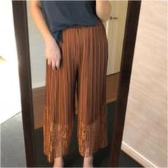 プリーツウエストゴムパンツ レースパンツ ungrid todayfulのサムネイル
