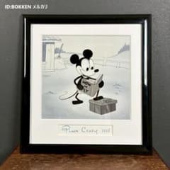 美品「Pilot Mickey」セリグラフセル画 証明書 Disney ミッキー 美品「Pilot Mickey」セリグラフセル画 証明書 Disney ミッキー - メルカリ