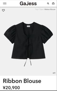 Gajess ribbon blouse ブラック 36 - メルカリ